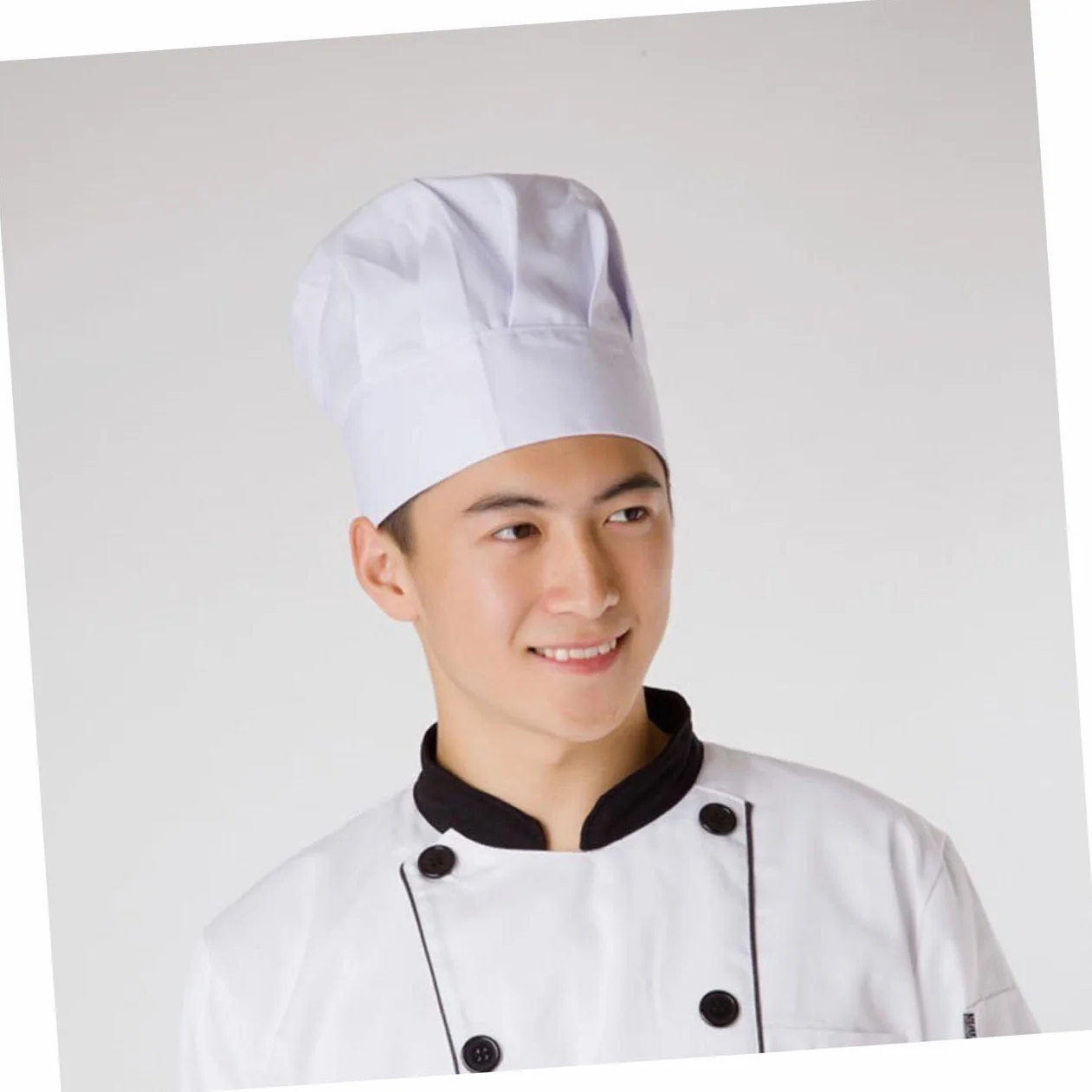 2kawałki Czapka Kucharza Szt Regulowana Czapka Antypollucyjna Elegancki Design Do Restauracji i Barów Oddychający Materiał Idealna Dla Kucharzy i Pracowników Gastronomii