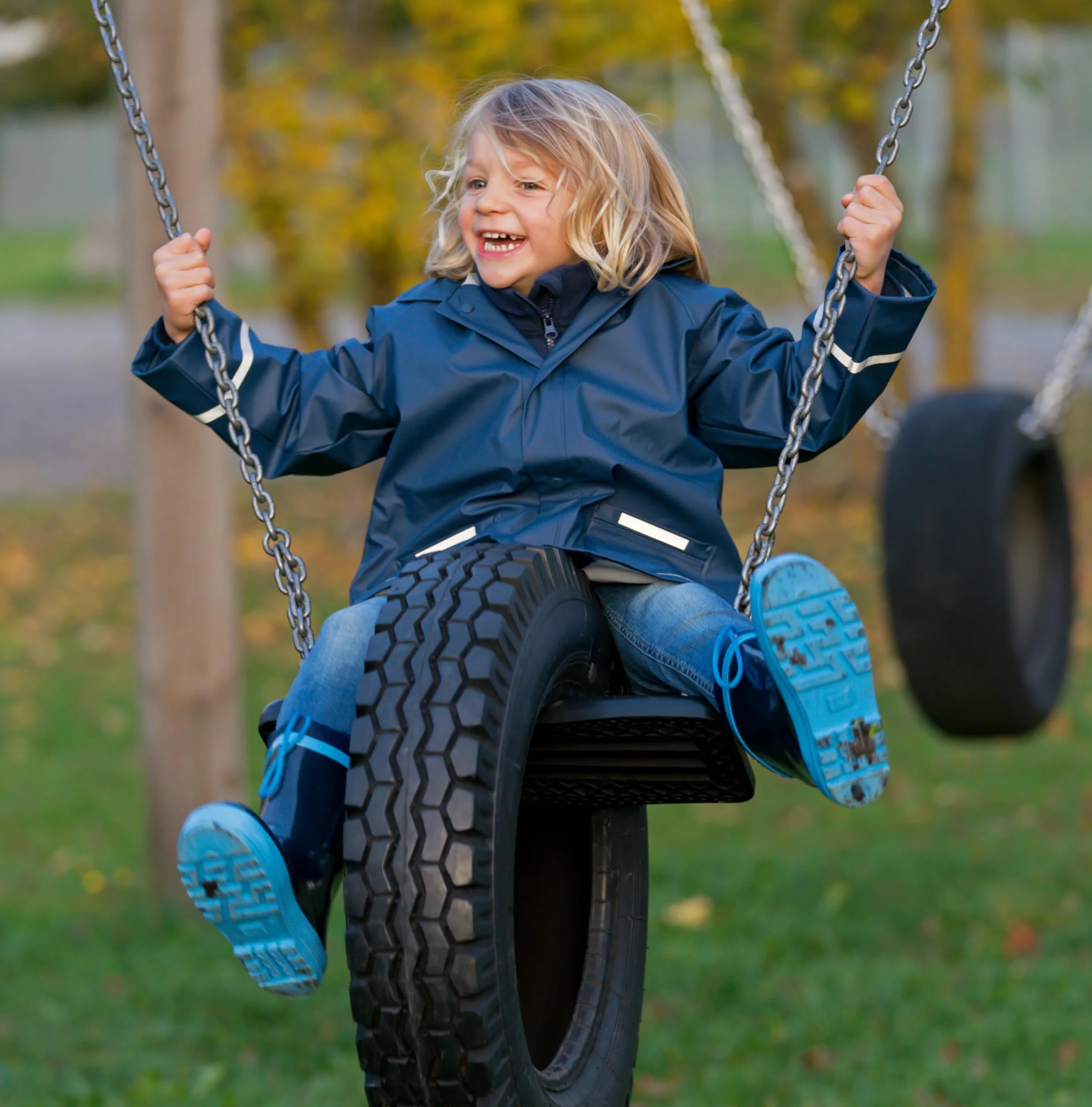 Playshoes Uniseks - Dzieci Basic Kurtka Przeciwdeszczowa, Granatowy, 116 cm