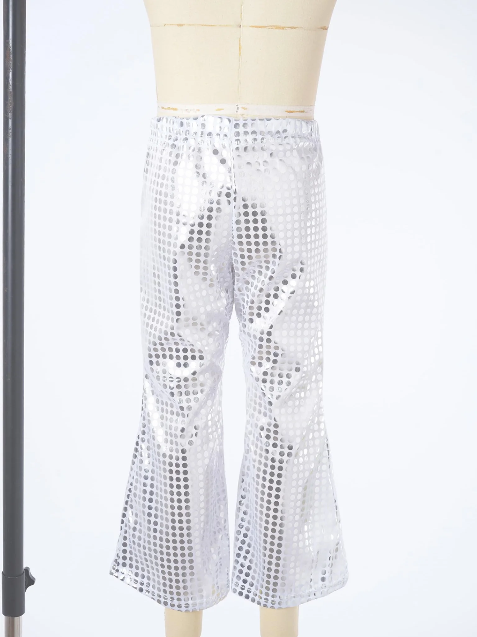 Disco spodnie z cekinami dla dzieci, dla dziewczynek, rozkloszowane legginsy, szerokie nogawki, spodnie jazzowe, hip hop, ulica, odzież do tańca