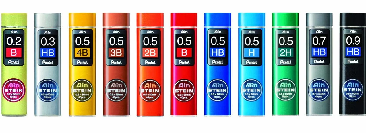 Pentel C272W-HB "Ain Stein" wkład do ołówka automatycznego, 20 wkładów
