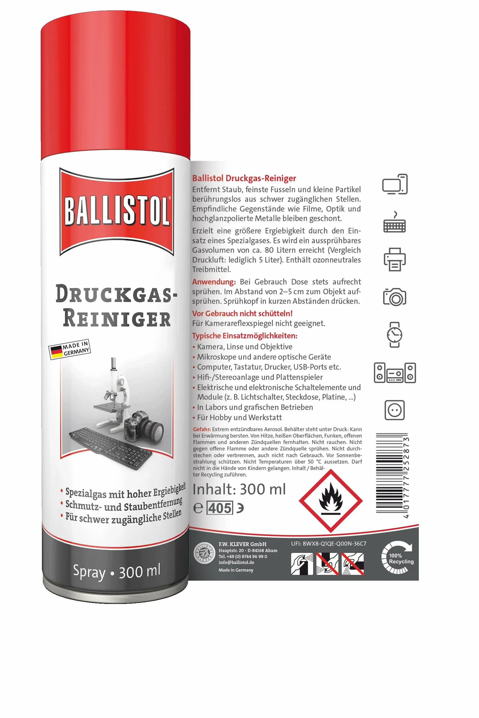 Ballistol Czyszczenie bez kurzu, wielokolorowe, 300 ml