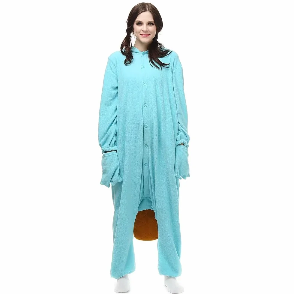 LBJR Erwachsene Cosplay Schlafanzug Tierkostüme Jumpsuit Onesie Nachtwäsche Overall Fasching Karneval Halloween Pyjama