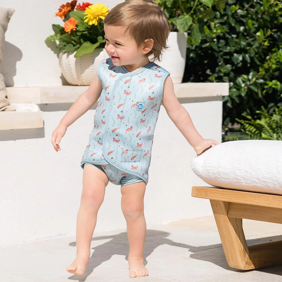 Splash About Wrap One Piece Swimsuit, Playful Otters, 6-18 Miesięcy Unisex Baby