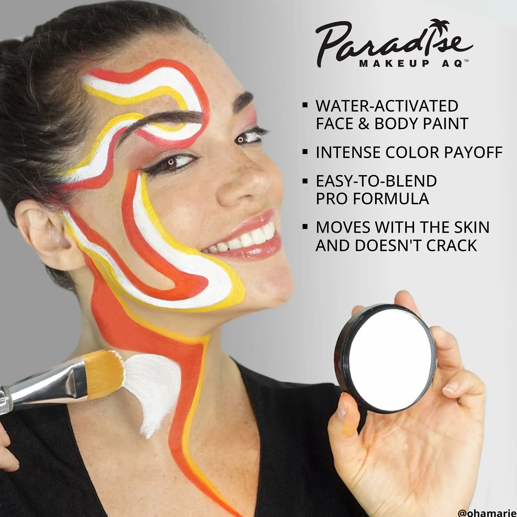 Mehron Makeup Paradise Makeup AQ Pro Size | Wydajność sceniczna i ekranowa, malowanie twarzy i ciała, piękno, cosplay i Halloween, aktywowana wodą farba do twarzy, malowanie ciała, 1,4 uncji (40