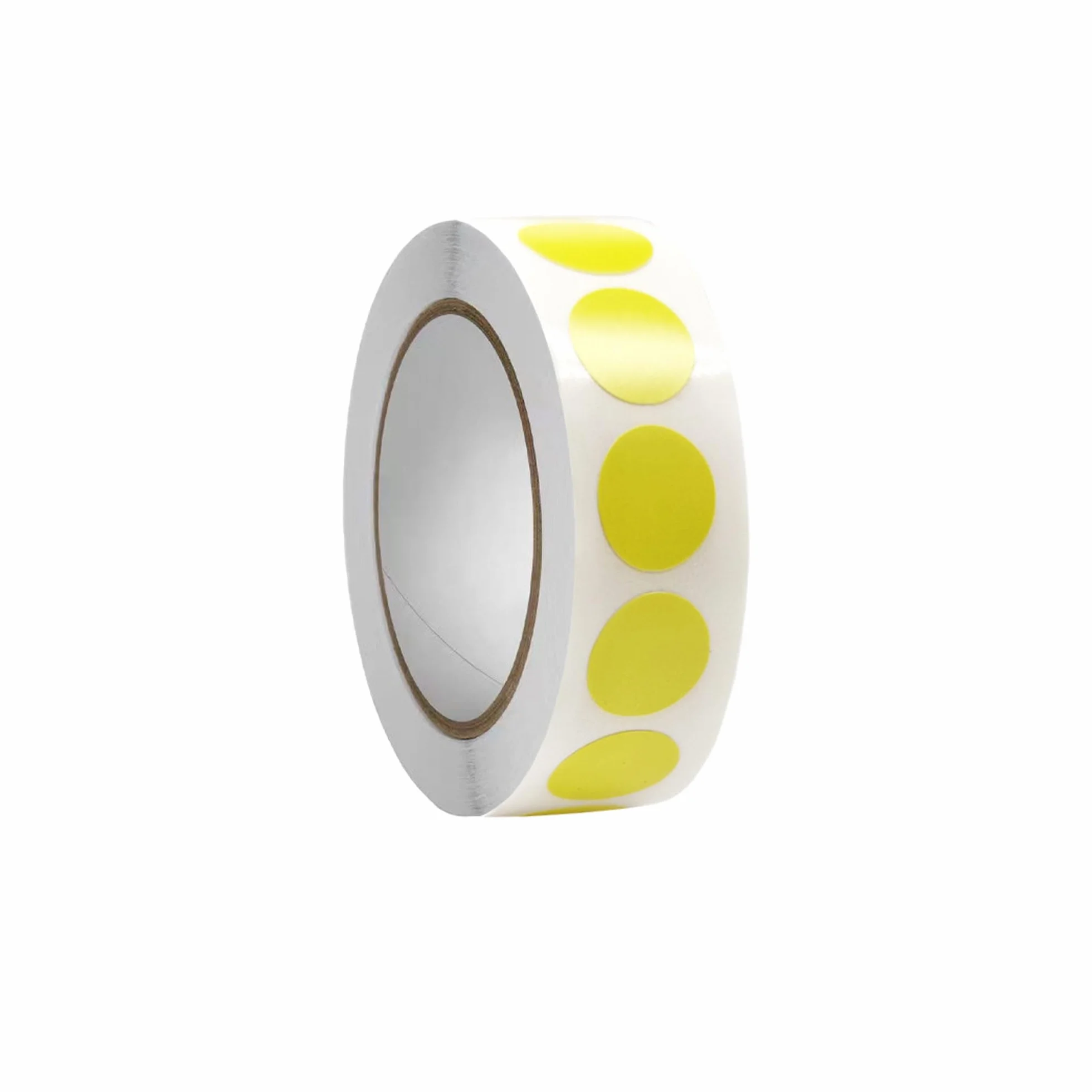 1000 sztuk okrągłych naklejek 13 mm, etykiety samoprzylepne, okrągłe, punkty zaznaczające, punkty samoprzylepne na rolce, naklejki punktowe do kalendarzy, notatników, planerów (żółte)