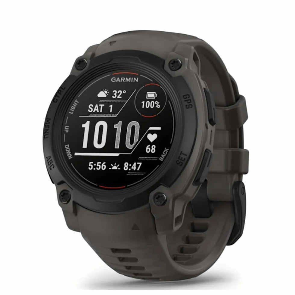 Garmin Instinct E [Renewed], 40 mm wytrzymały smartwatch GPS z istotnymi inteligentnymi funkcjami, wbudowane aplikacje sportowe, super wytrzymałe funkcje konstrukcyjne, czarna luneta z paskiem