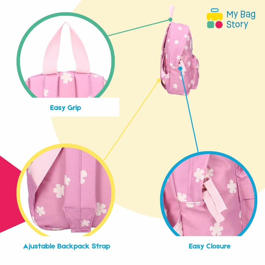mybagstory | Plecak anioła Disneya dla dziewczynek | Różowy tornister szkolny Mały rozmiar 31 x 22 x 9 cm | Idealny plecak dla dzieci do przedszkola i wypoczynku | Oficjalny projekt Lilo i Stitch |