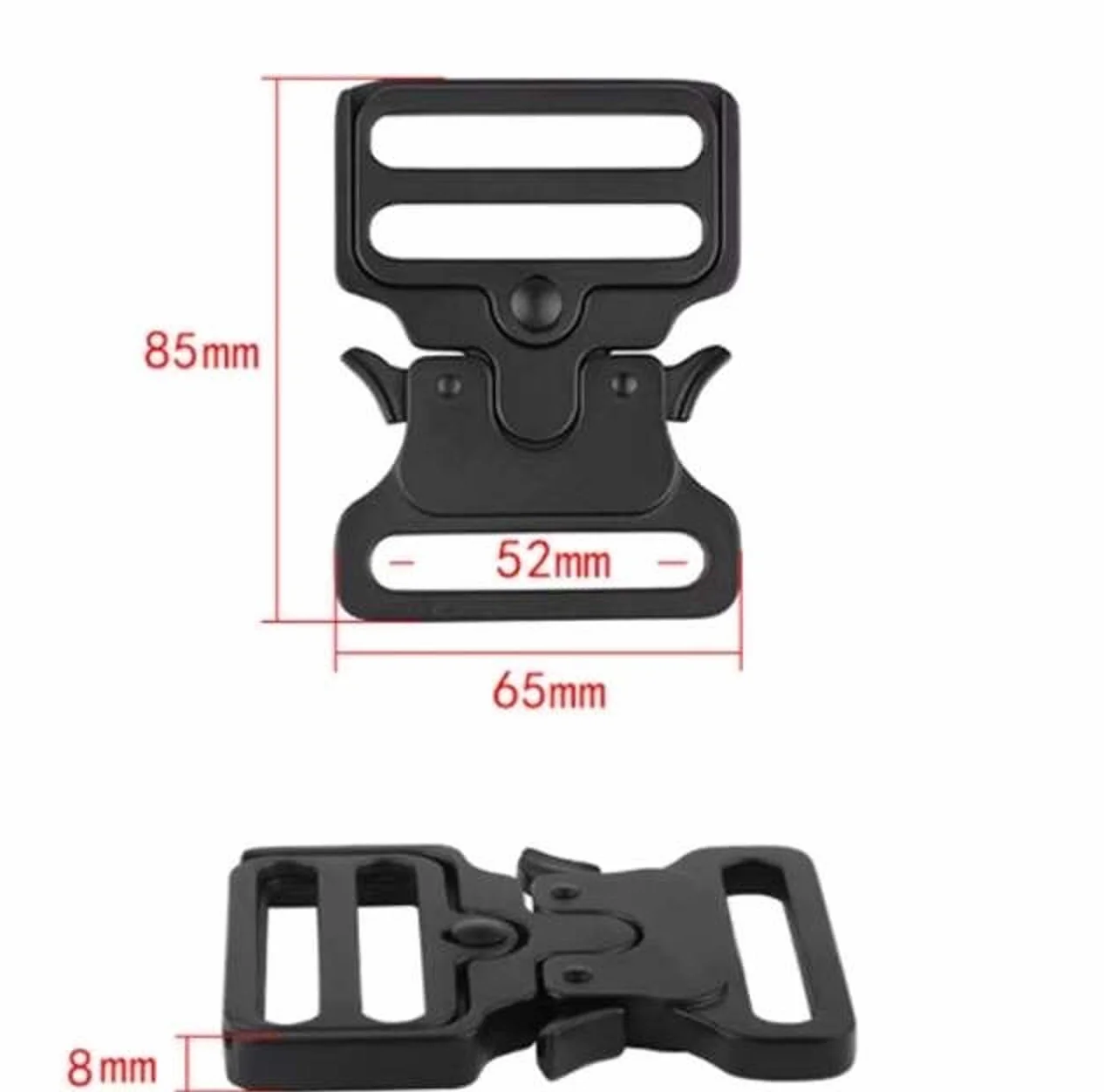 Klamra do paska 50 mm szerokość obroża zapięcie 5 cm pasek klamra pasek męski obroża dla psa obroża wojskowa Bundeswehra, mat, jeden rozmiar
