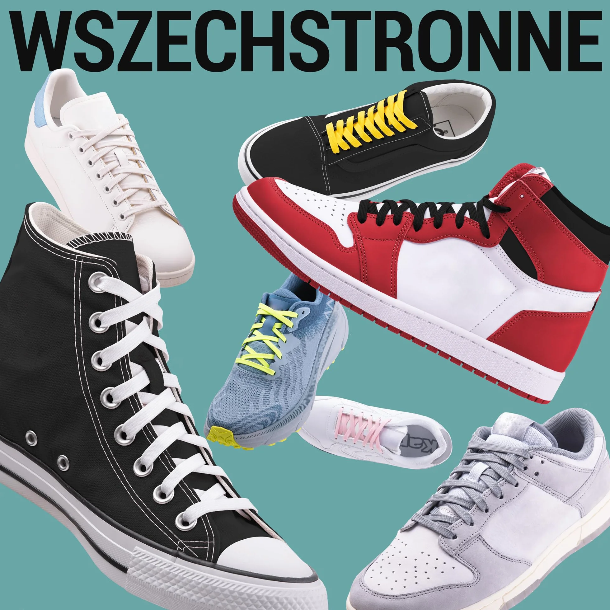 Miscly Płaskie Sznurowadła, Dostępne w Wielu Długościach i Kolorach