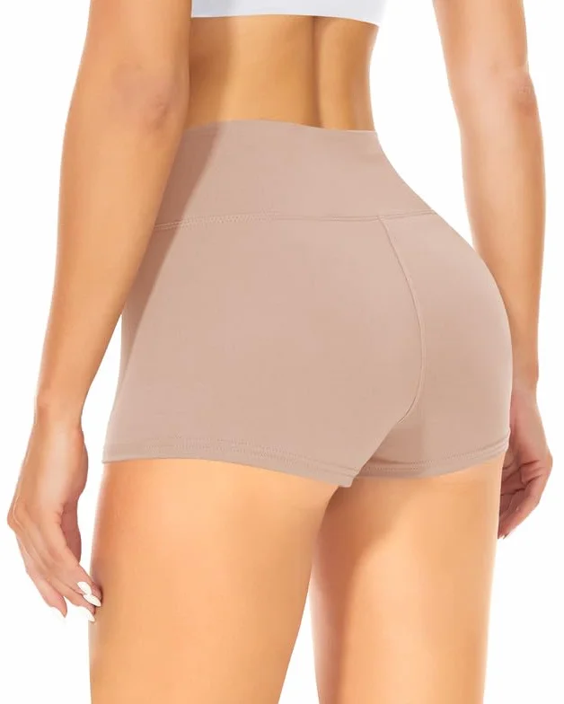 TNNZEET Spodenki dla motocyklistów damskie - 20,3 cm/12,7 cm/7,6 cm wysoka talia kontrola brzucha trening siłownia spandex łup joga siatkówka szorty