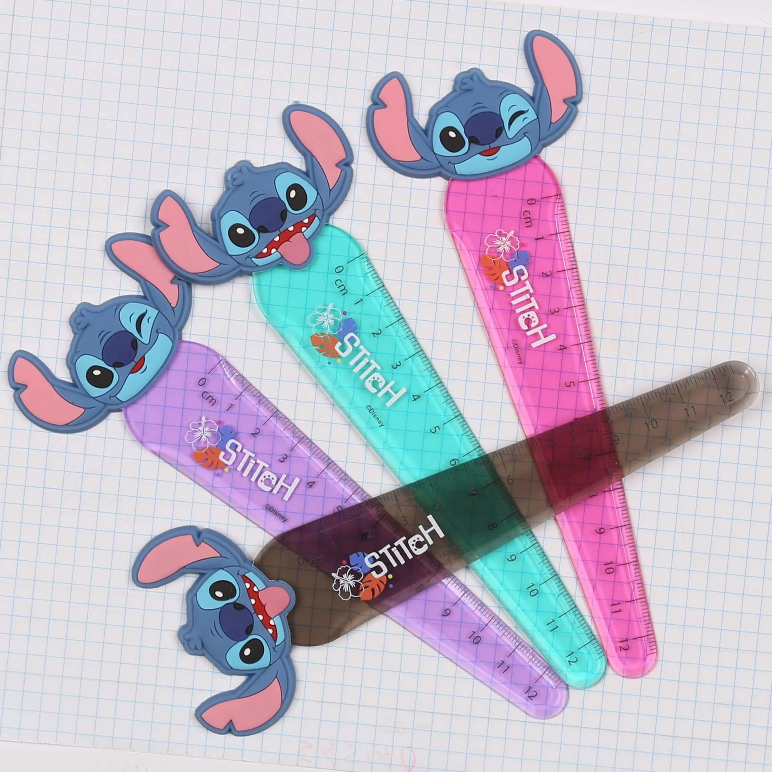 Stitch Linijka dla dzieci, z figurką, szkolna 12 cm