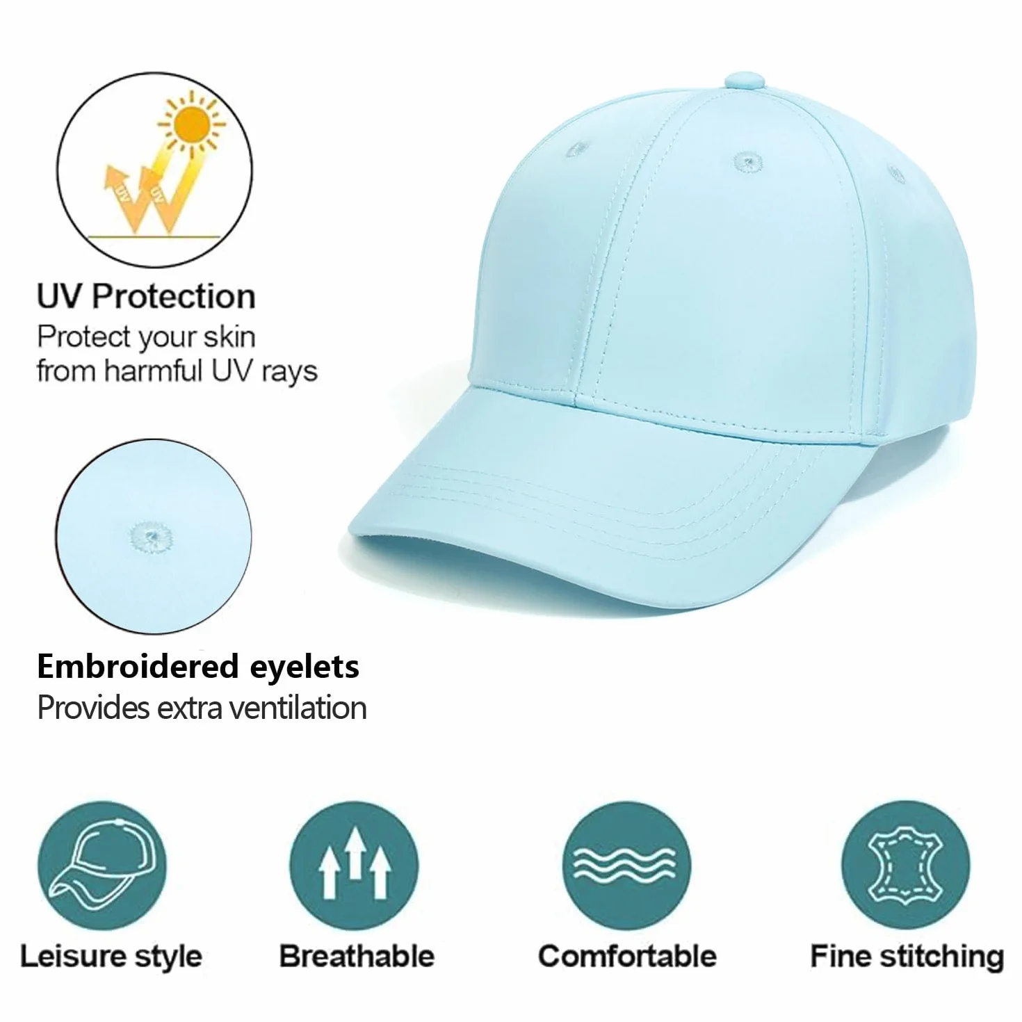 Dziecięca czapka bejsbolowa w wieku 3-8 lat, dla dziewcząt i chłopców, z daszkiem golfowym, ochrona przed promieniowaniem UV, czapka letnia, czapka tenisowa, czapka przeciwsłoneczna, UPF 50+