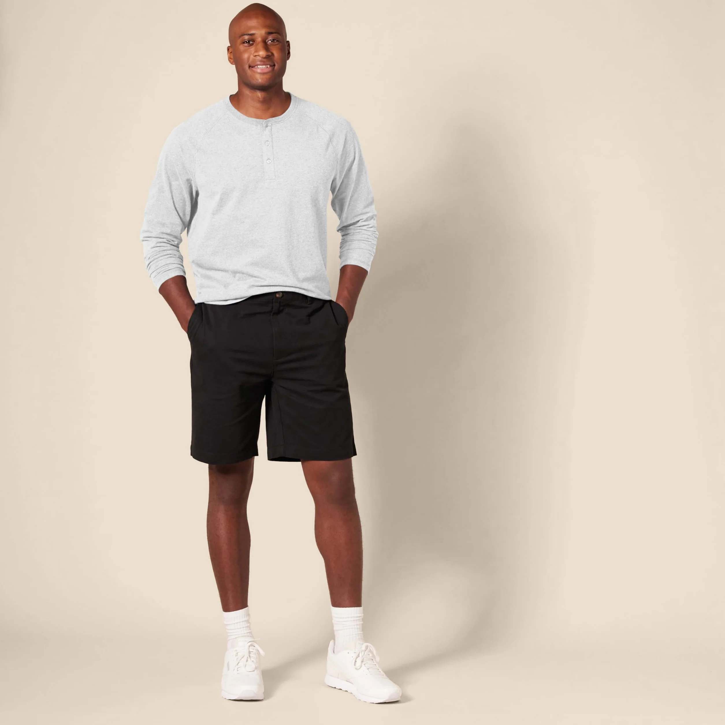 Amazon Essentials Mężczyźni Koszula henley z długim rękawem slim fit