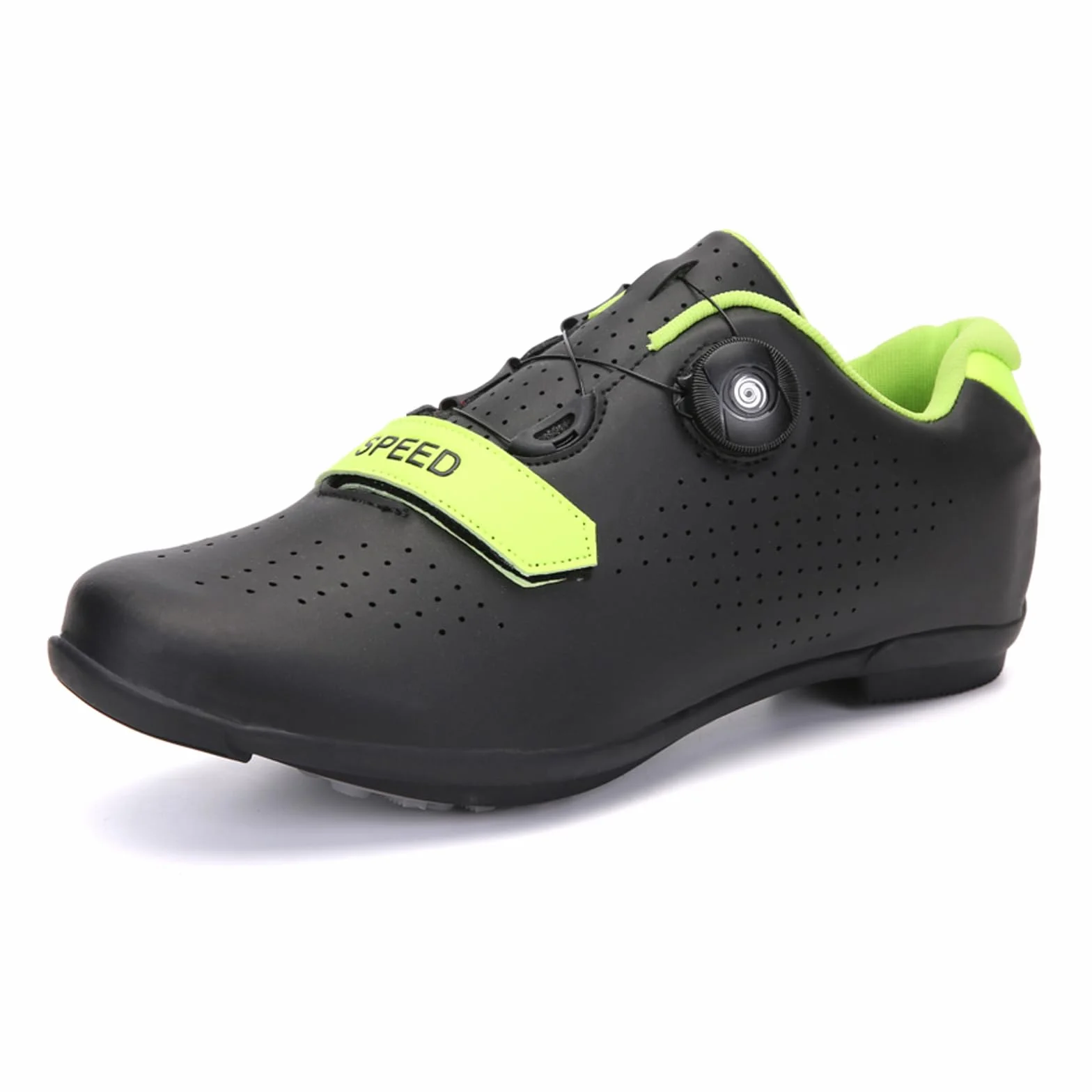 LZQpearl Trampki Rowerowe, Górskie Trampki Rowerowe I Szosowe Z Gumową Podesztywą Buty Rowerowe Bez Blokady System Sznurowania Szybkie Obrót Black, 43