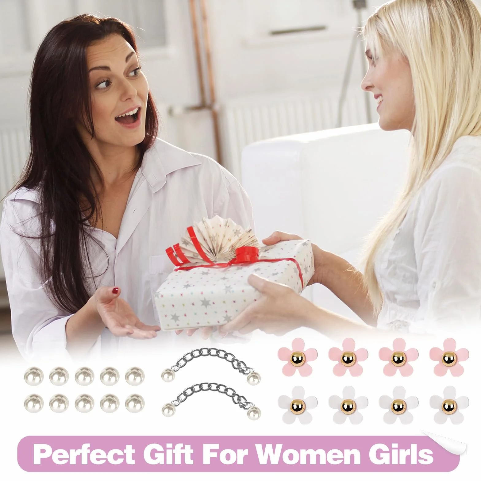 Zawieszki na buty dla dziewczynek, 20 sztuk zawieszek do butów, ozdoby do butów, kwiatowe ozdoby do butów z guzikami, zawieszki krokodylkowe dla dzieci, biżuteria do butów typu Crocs Clog,