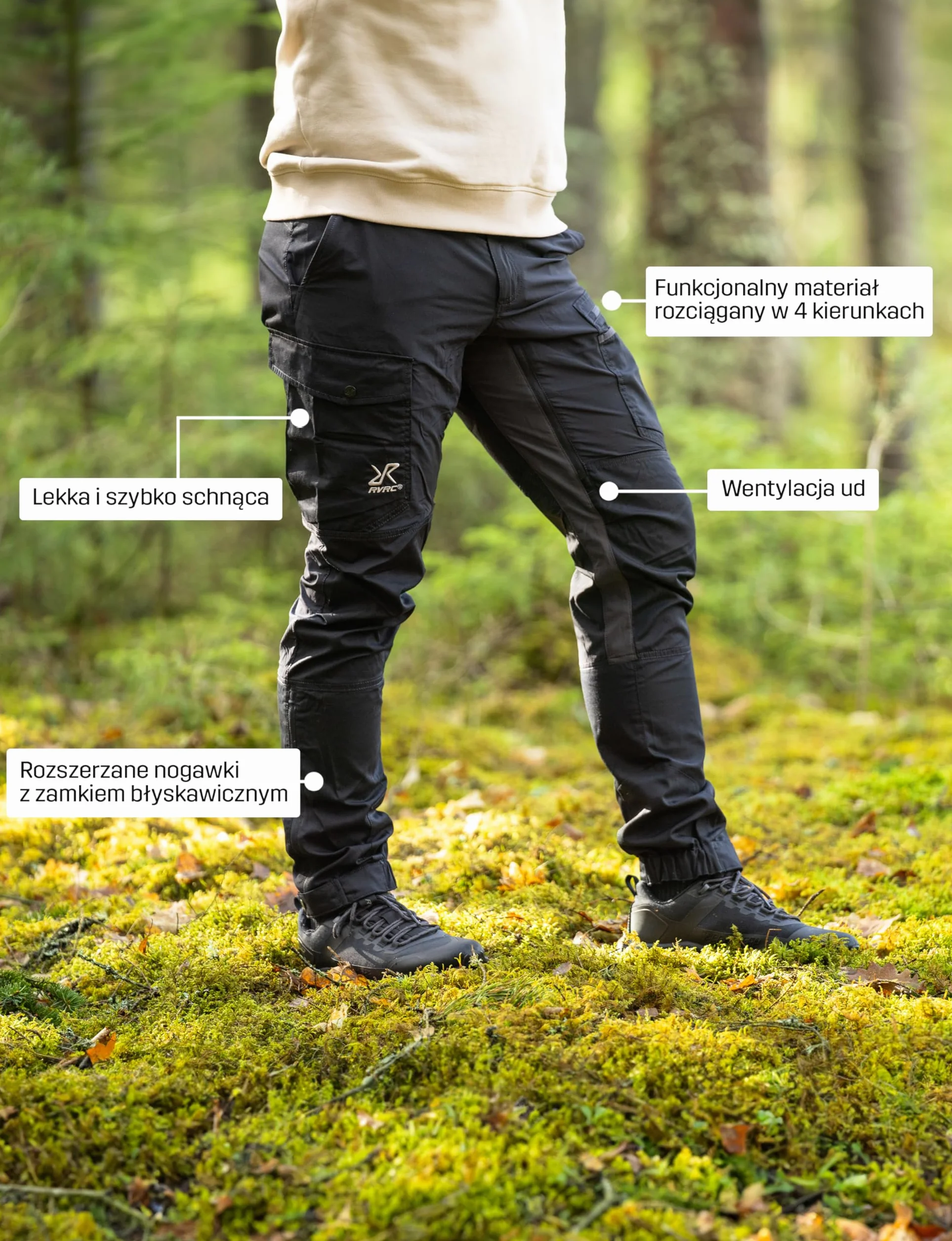 RevolutionRace Rambler Lightweight Pro Pants Męskie, Lekkie spodnie turystyczne