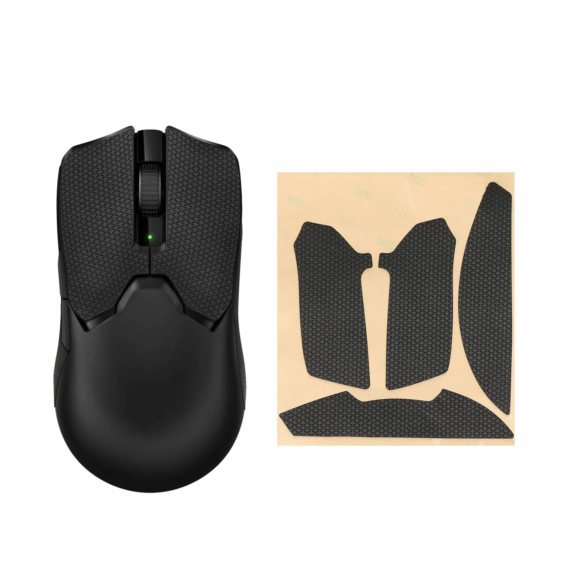 kwmobile Owijka do myszy Kompatybilna z Razer Viper V2 Pro - Antypoślizgowa imitacja skóry - Czarna
