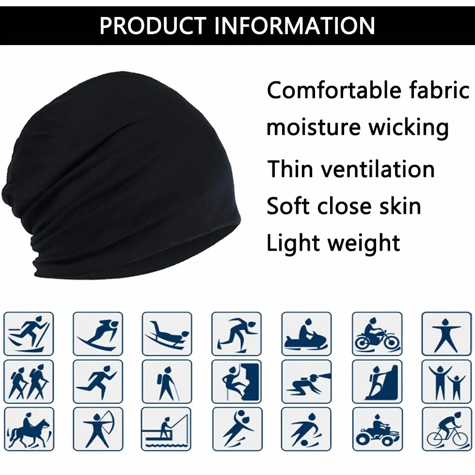 Slouchy Beanie czapka - Chemo Cancer nakrycie głowy z bawełny, czapka do spania, turban, nakrycie głowy, muzułmańska chusta na głowę dla kobiet i mężczyzn