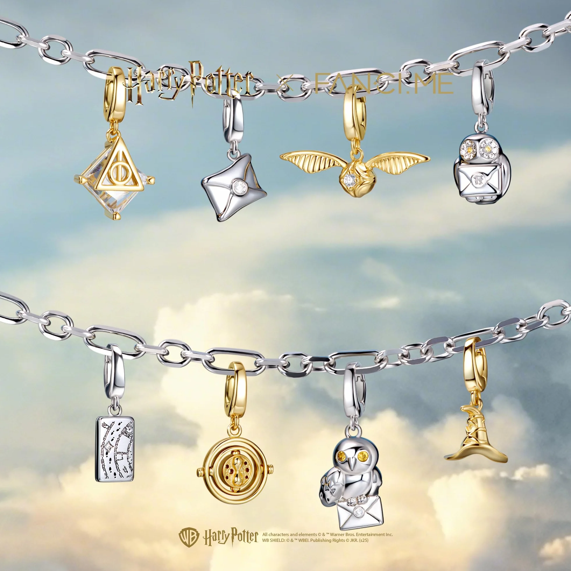FANCIME X Harry Potter Collaboration – Hogwart Charms, srebro wysokiej próby, biżuteria dla kobiet i dziewcząt