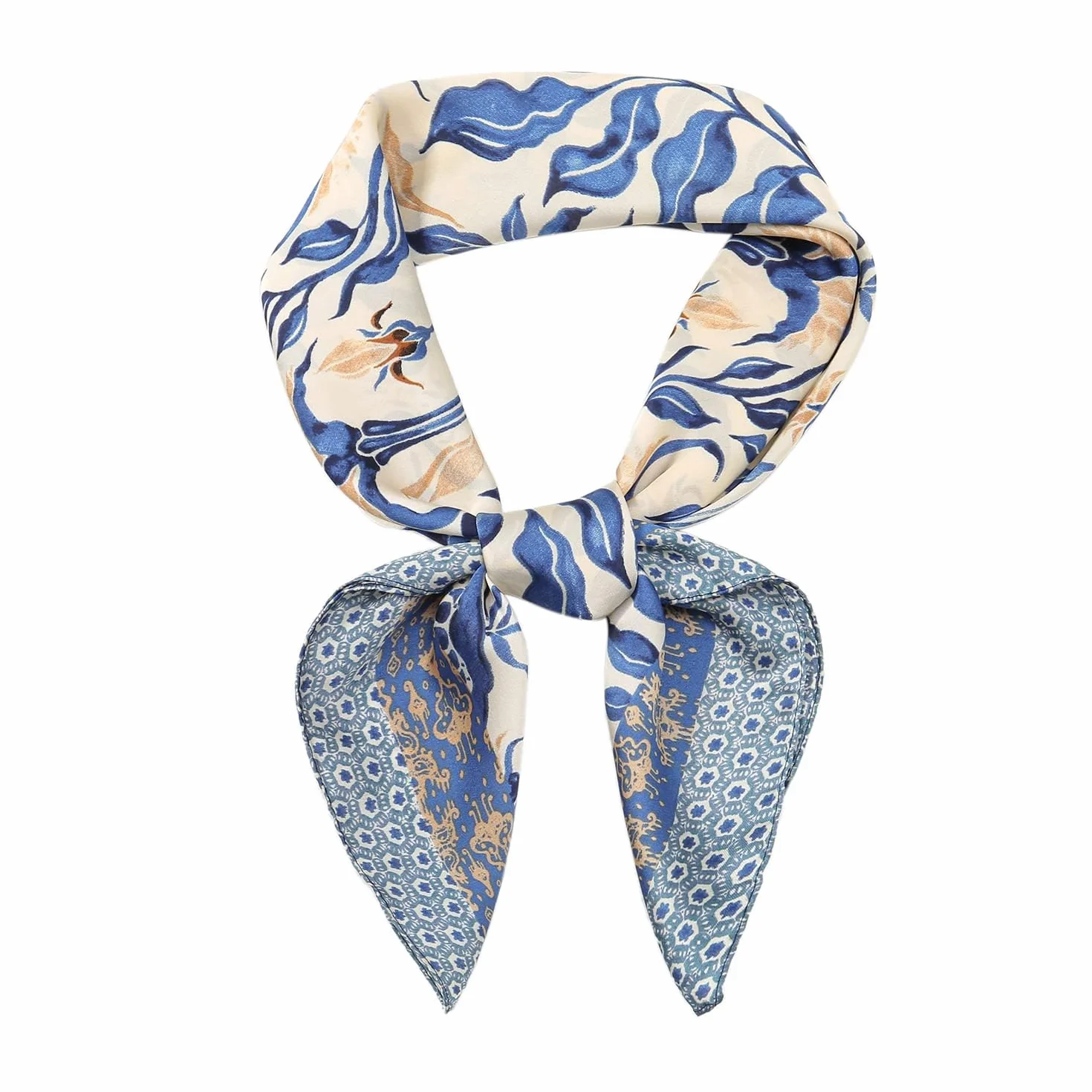 szalik do włosów, jedwabny szal damski, bandana, prezent dla matki, żony, gładki kwadratowy jedwabny szalik