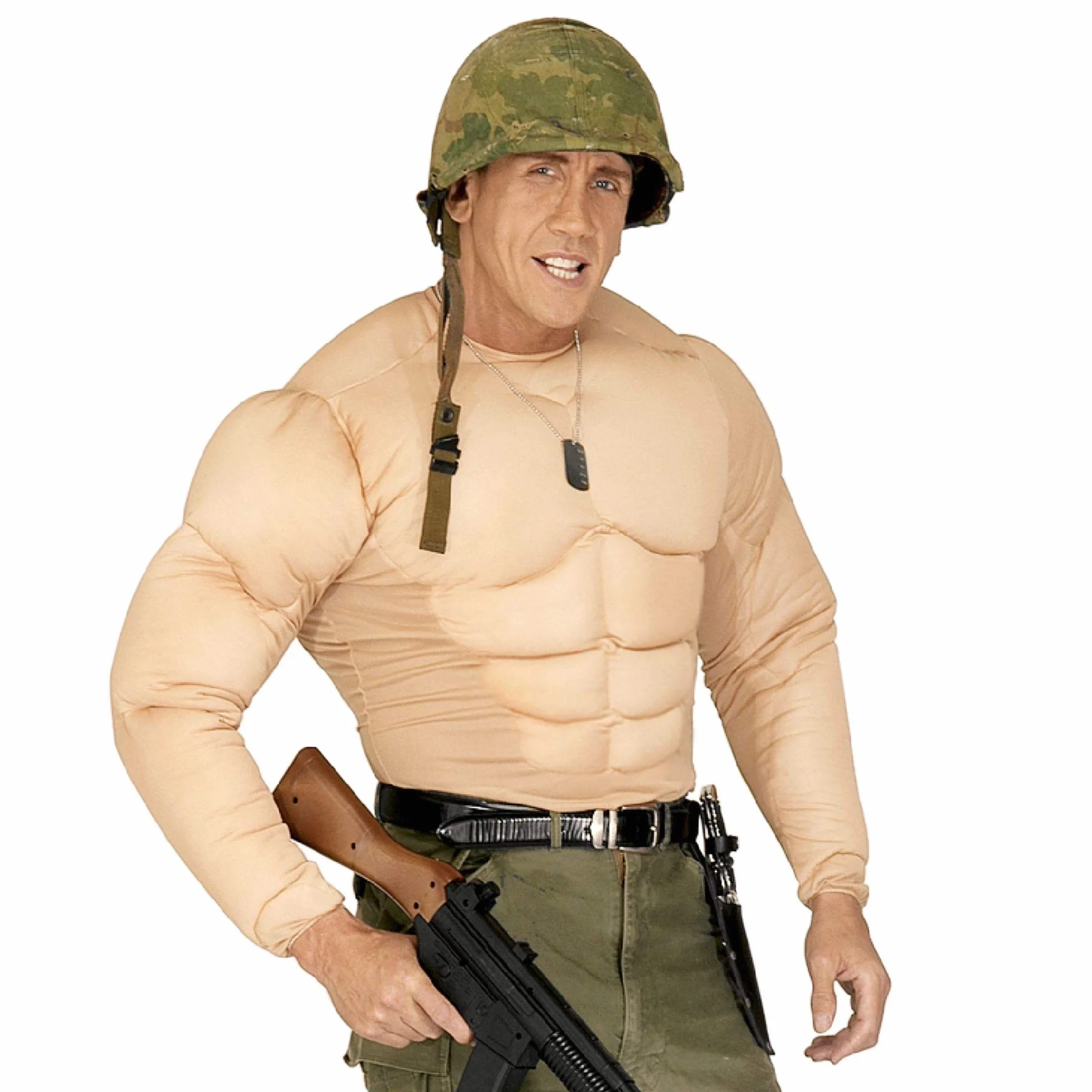 W WIDMANN MILANO Party Fashion - Kostium Super Muscle Shirt, żołnierz, wojskowy, kostiumy karnawałowe