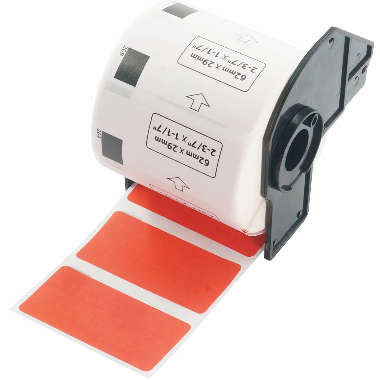 BETCKEY - 1 Rolek DK-11209 Kolorowe etykiety Kompatybilne z Brother, 62 x 29mm, 800 Różowy Etykiety Samoprzylepne Używane do Drukarka etykiet Brother QL [1 Uchwyt Etykiet Wielokrotnego Użytku]
