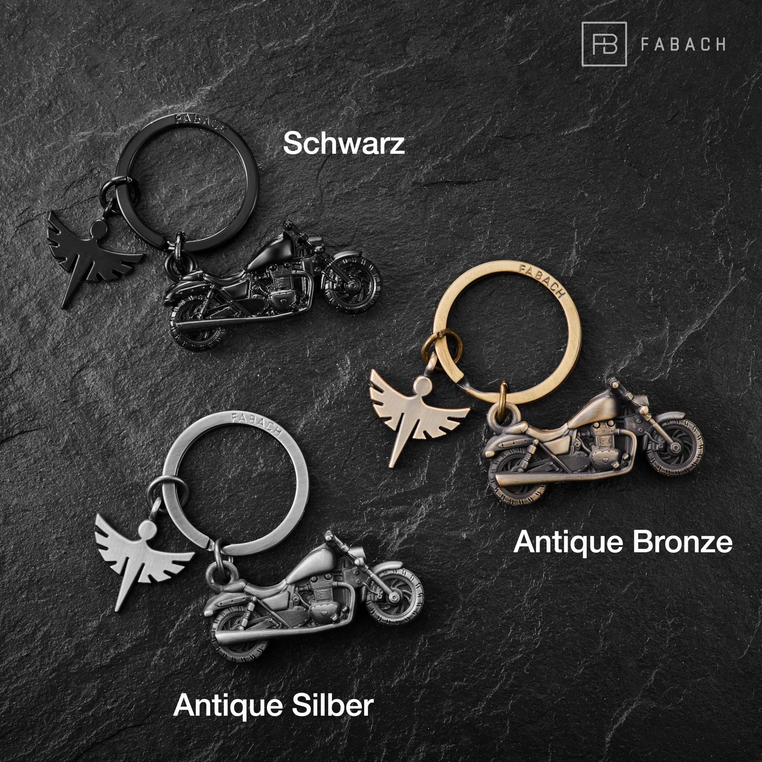 FABACH Breloczek do kluczy motocyklowych z aniołem stróżem – prezent anioł breloczek do kluczy dla motocyklistów – prezent dla motocyklistów – breloczek do kluczy