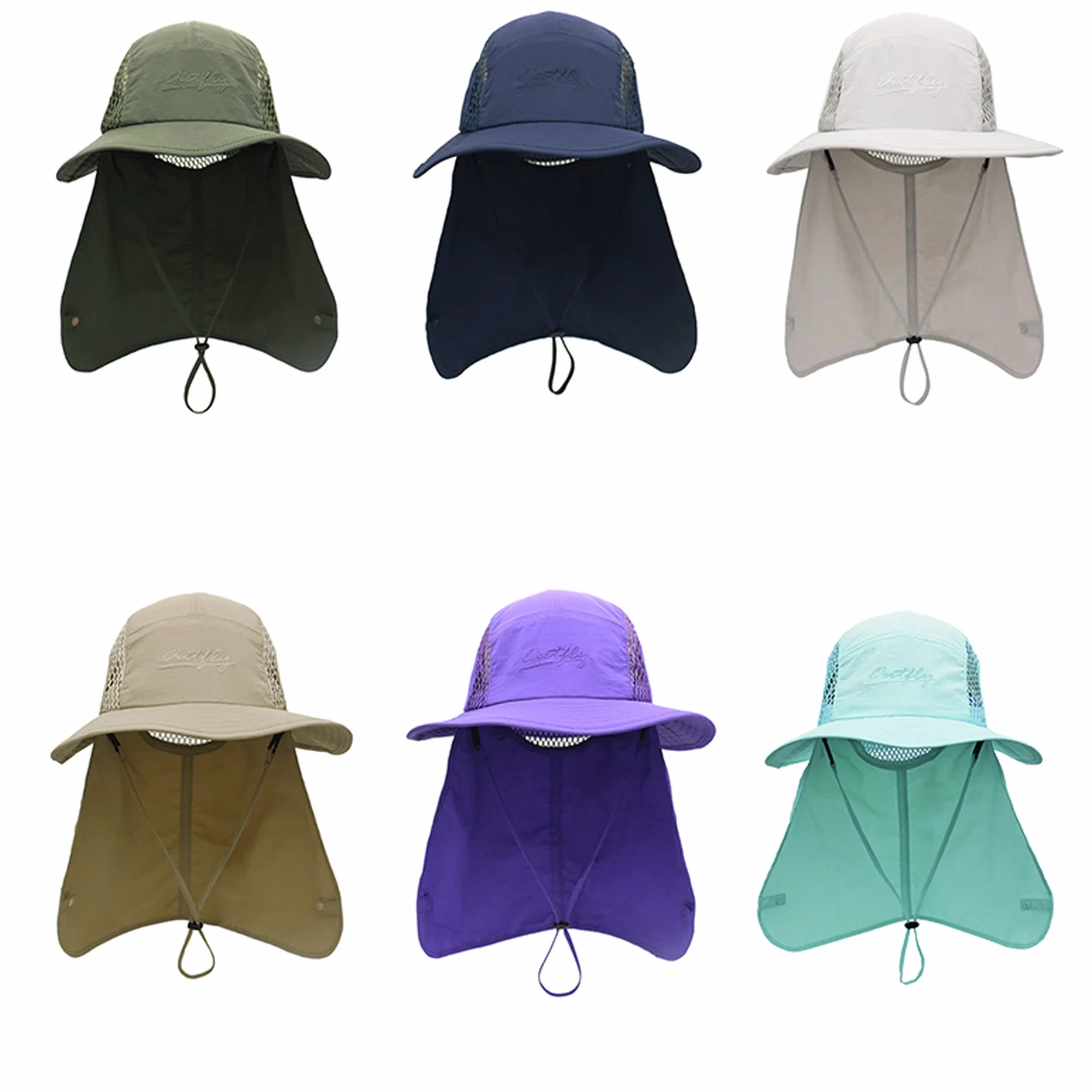 Unisex Safari Cap z bardzo długą ochroną karku, kapelusz przeciwsłoneczny, czapka legionistyczna UPF 50+, ochrona przed promieniowaniem UV, oddychająca, na kemping, do aktywności na świeżym