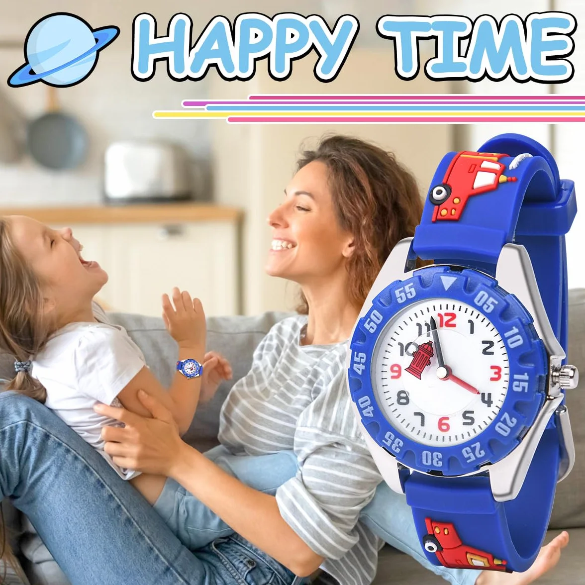 Vicloon Zegarek dla dzieci, zegarek wodoodporny 3D uroczy kreskówka zabawka silikonowy pasek na rękę zegarki dla dzieci prezent dla dziewcząt chłopców w wieku 3-11 lat