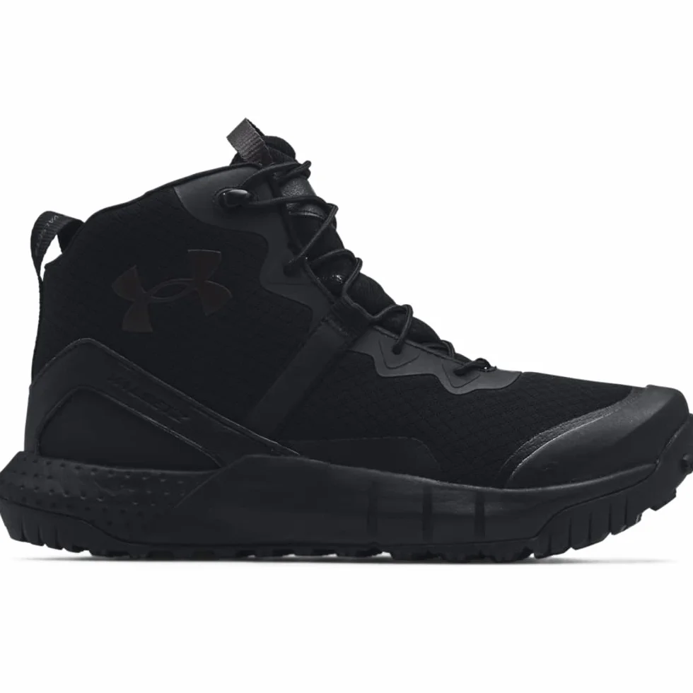 Under Armour Męskie buty wojskowe i taktyczne Micro G Valsetz Mid, Czarny (001)/czarny, 41 EU
