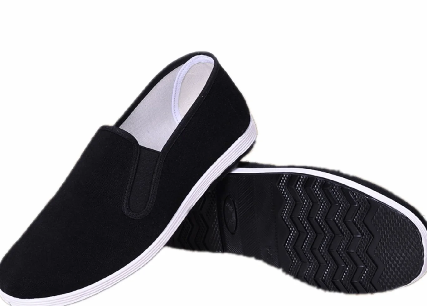 Chińskie Tradycyjne Stare Buty Pekińskie Buty Kung Fu Tai Chi Gumowa Podeszwa Unisex Czarny