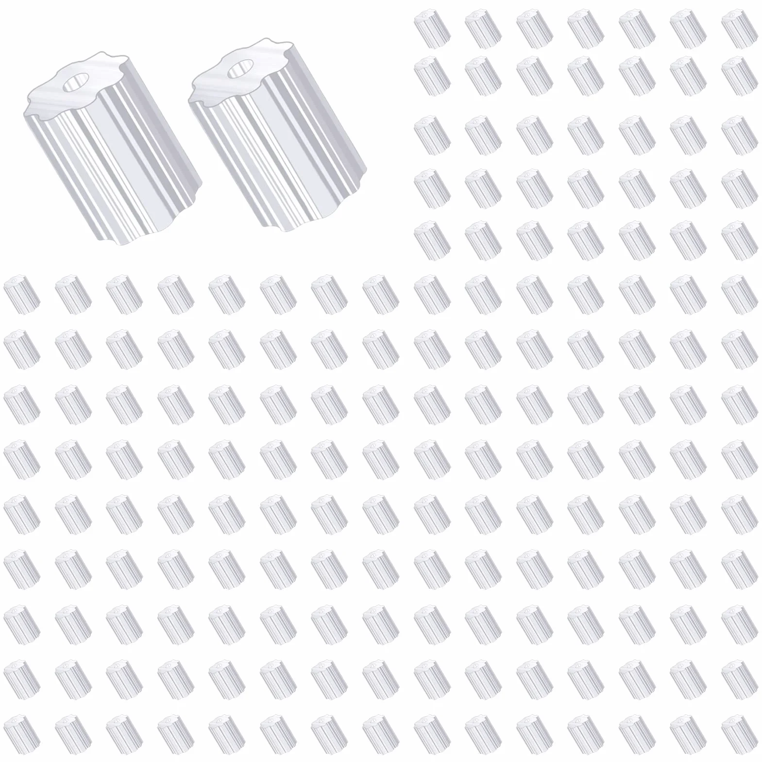 TOAOB 200 sztuk zatyczek do uszu, tworzywo sztuczne, silikonowe, przezroczyste, 3 mm x 4 mm, do produkcji biżuterii, kolczyków
