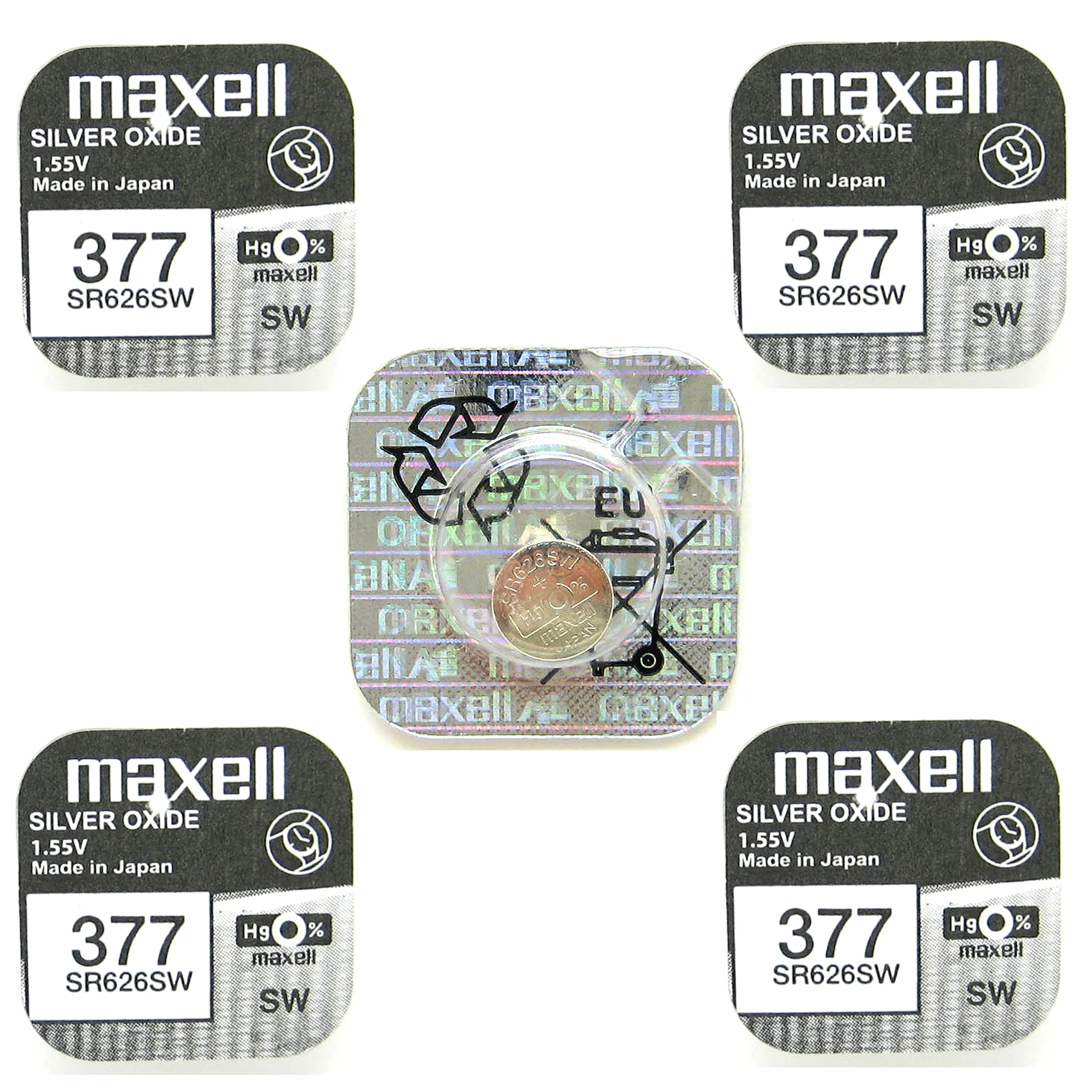 5 x baterie do zegarków Maxell SR626SW SR626 AG4 377 1,55 V