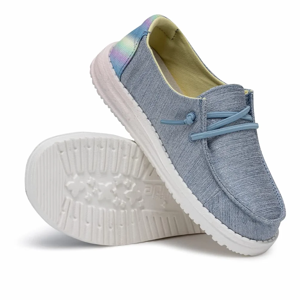 Hey Dude Dziewczęce Wendy Youth Moc Toe Shoes, Sparkle Denim, 36 EU