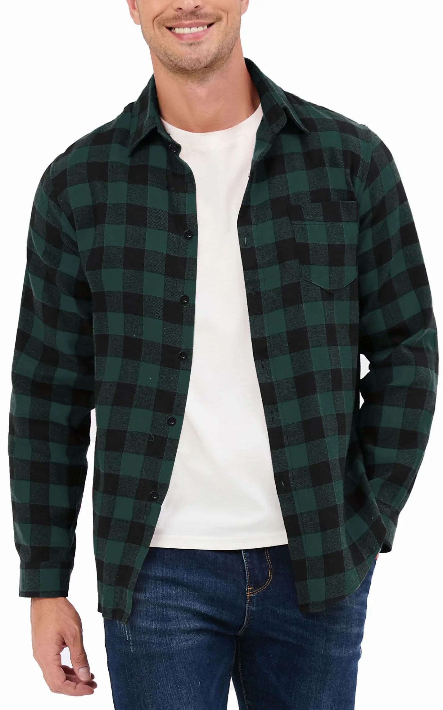 Bluzka w kratkę bawełna męska koszula drwal westernowa flanelowa koszula z długim rękawem, swobodny, klasyczny retro szkocki kamizelka bluzka S-XXXL