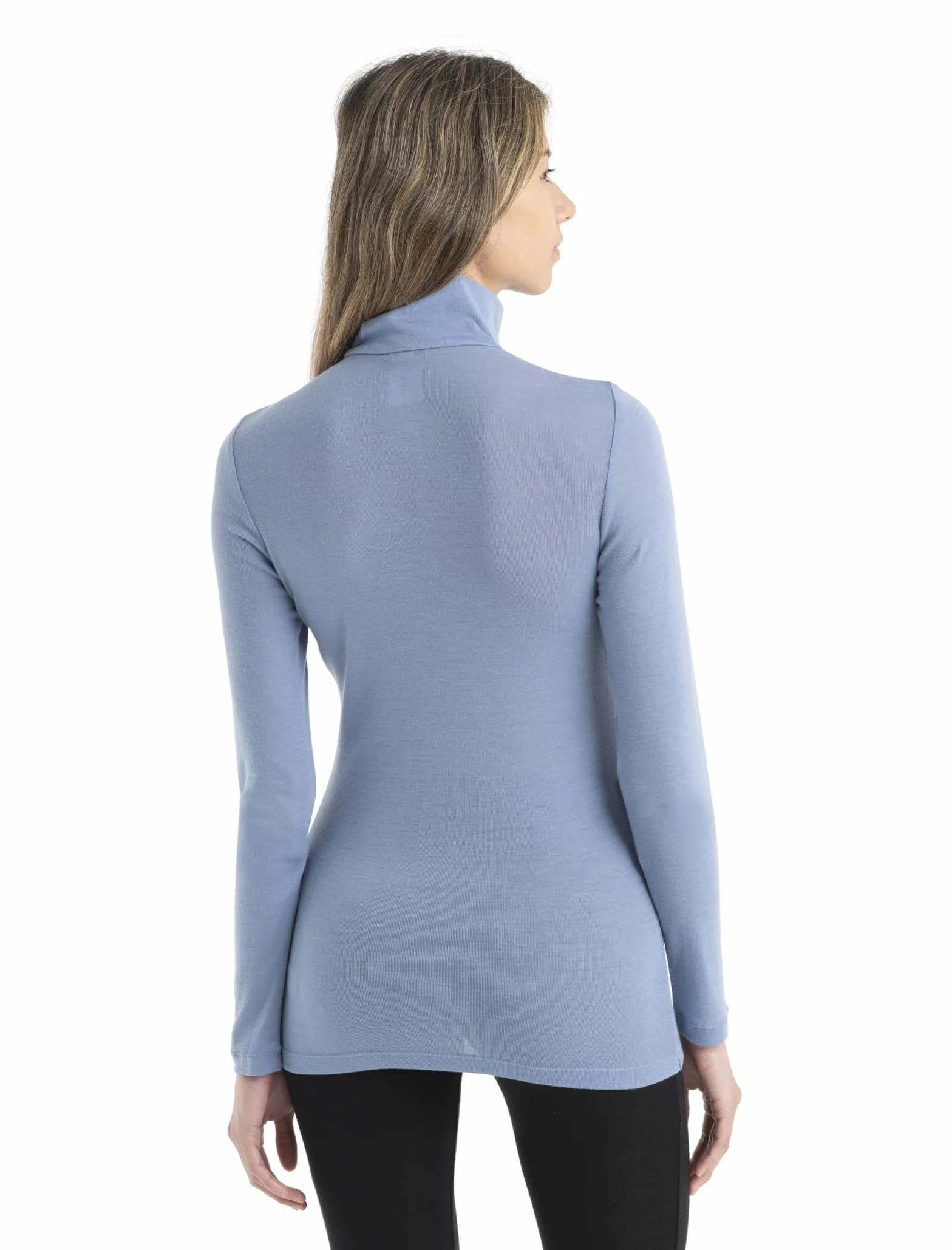 Icebreaker Merino Half Zip Thermal Long Sleeve 175gm for Women, 100% Merino Wool Base Layer, Soft, Comfy Pullover for Women with Stretch, Slim Fit - Cold Weather Thermal Shirt - Kyanite, X-Small