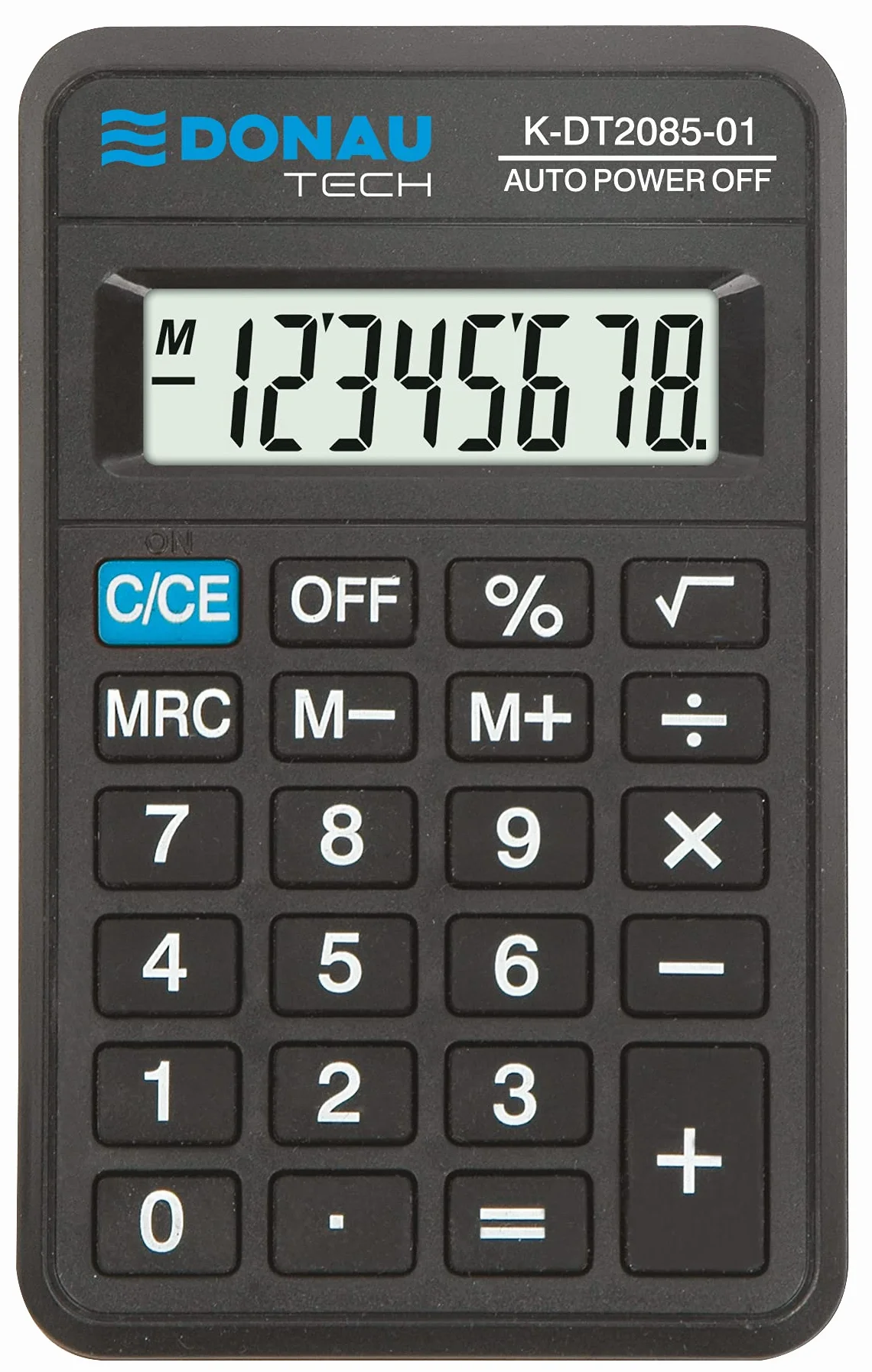Kalkulator Kieszonkowy DONAU TECH 8-cyfr Wyświetlacz Wym 114x69x19 Mm Czarny/Urządzenia i Maszyny Biurowe/PBS Club-PBS Club 2023 / Typ-8-cyfrowy Wyświetlacz/Materiał-Plastik/Kolor-Czarny
