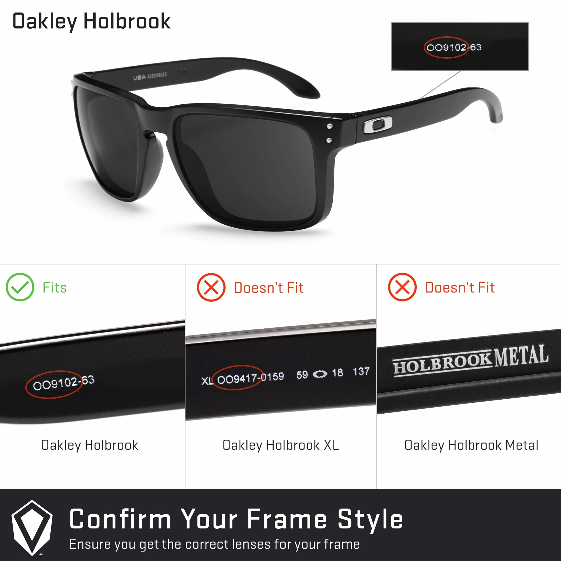 REVANT Wymienne soczewki kompatybilne z Oakley Holbrook