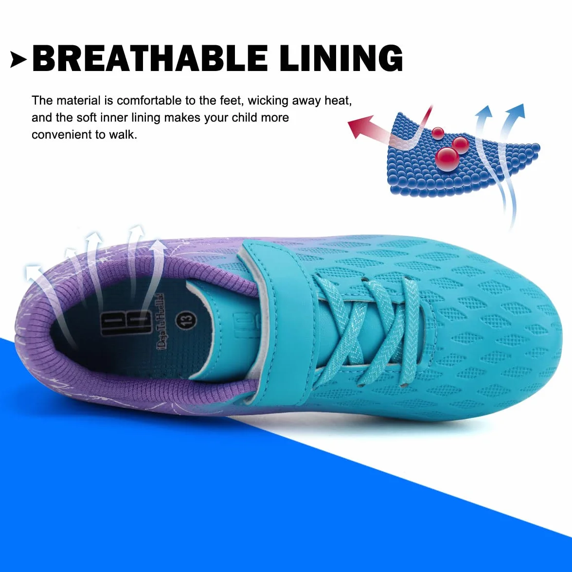 JABASIC Kids Firm Ground buty piłkarskie, dla chłopców i dziewczynek, sportowe buty piłkarskie