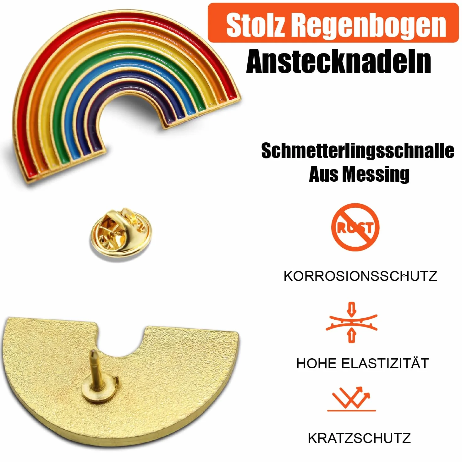 6 szt. Gay Pride Pins, przypinki tęczowe broszki, broszki z dumą gejowską, flaga progresu, przypinka do klapy, broszka, broszka, pin, tęczowa flaga, dumna na ubrania i bla