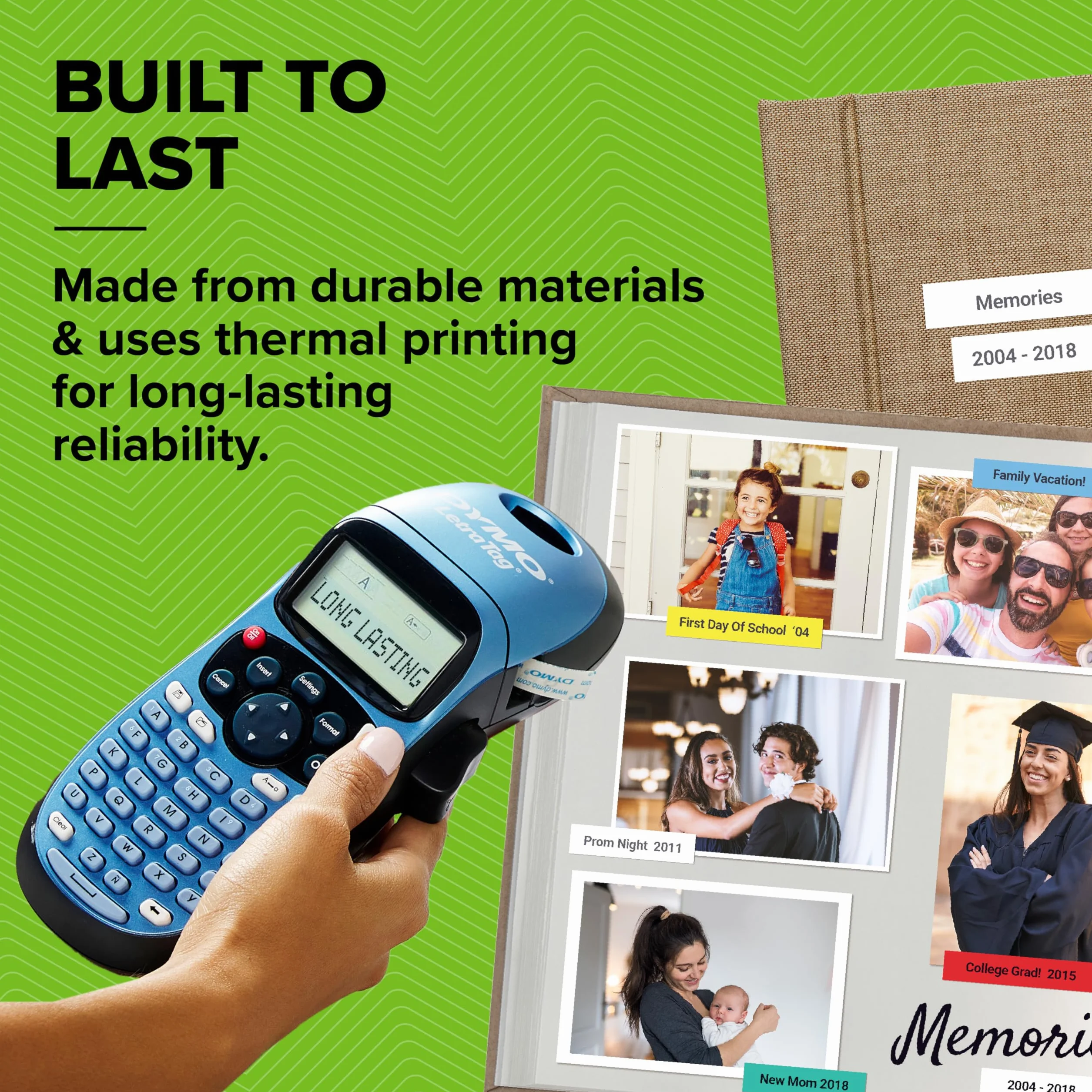 Dymo LetraTag LT-100H Label Maker Starter Kit | Ręczna drukarka etykiet | Z plastikową, papierową i przezroczystą taśmą etykietową | Idealna do biura lub domu