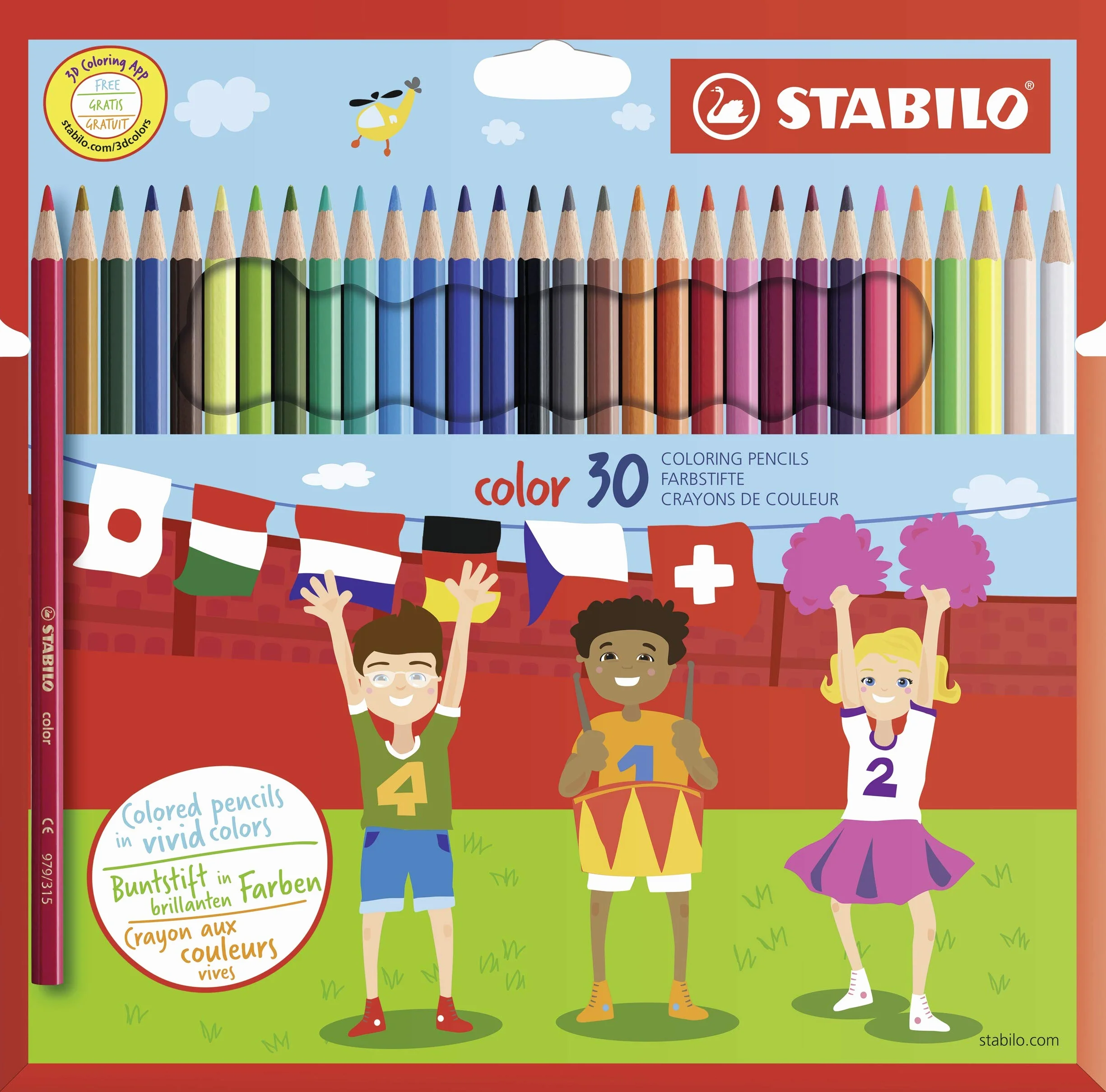Kredka - STABILO color etui 30 kolorów w tym 3 neonowe