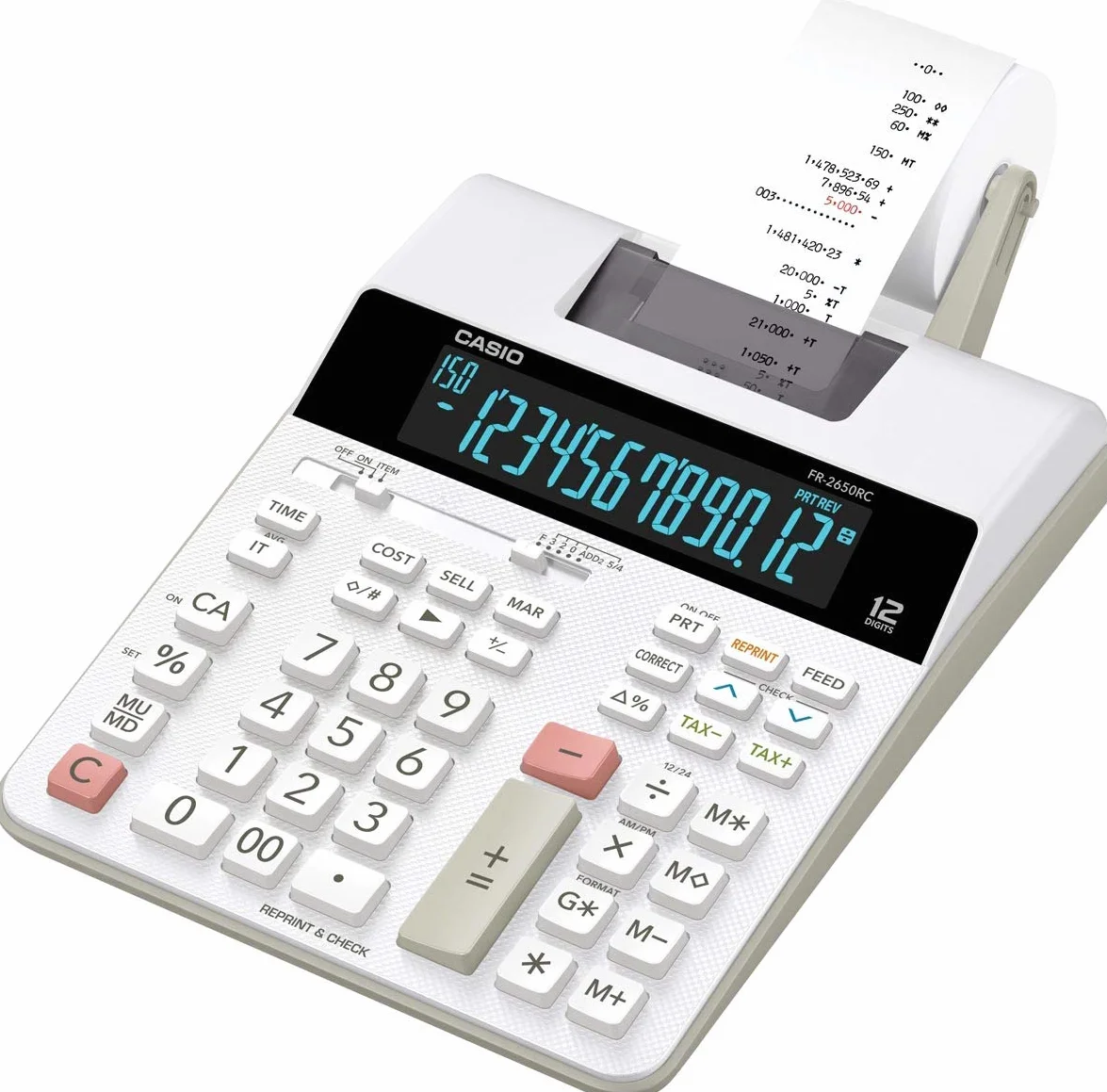 Casio FR-2650RC Kalkulator, Szary