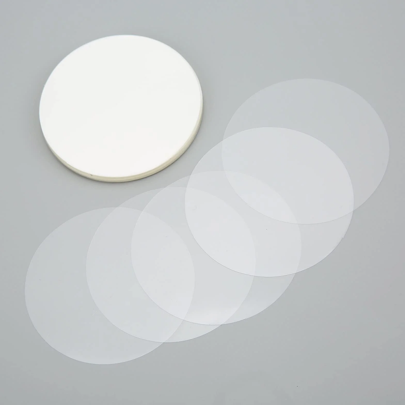 100 szt. Odznaka Film materiał PVC Przezroczyste Koło Odznaka Folia Ochronna dla DIY Button Maker (44MM)