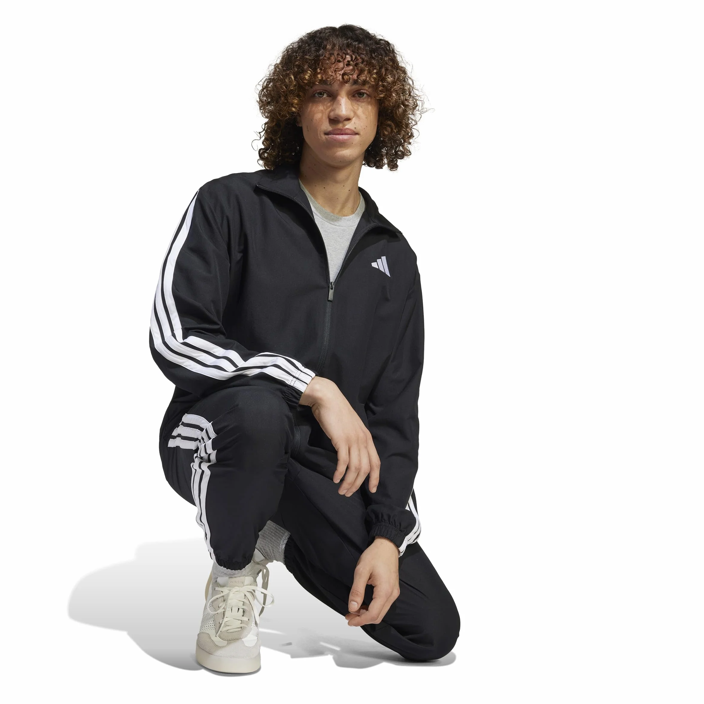 adidas Mężczyźni 3 STRIPES WOVEN TRACKSUITS, black, XXL
