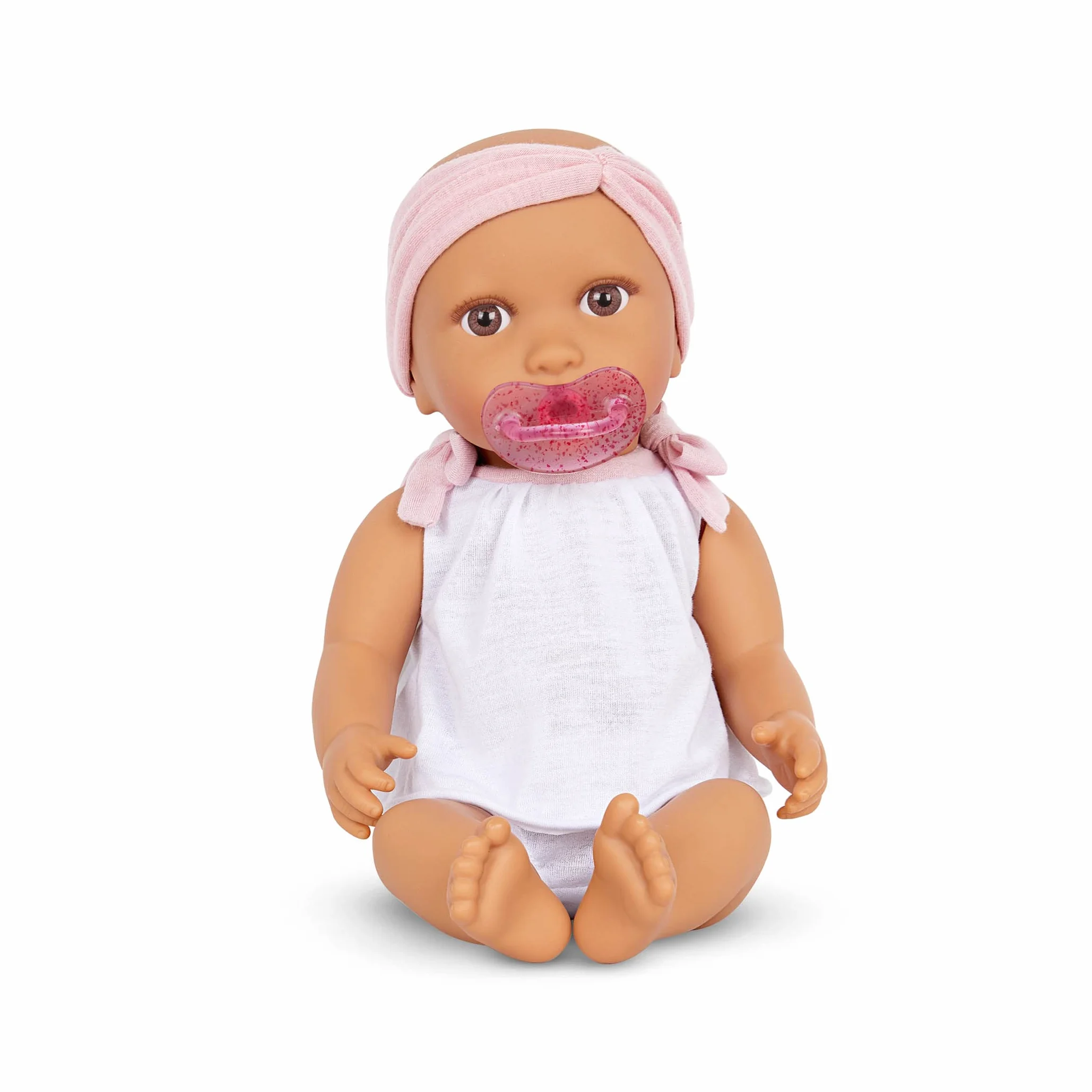 Babi Moda 14" Baby Doll W/2 szt. Body Suit & Pink Headband, BAB7225Z, Medium