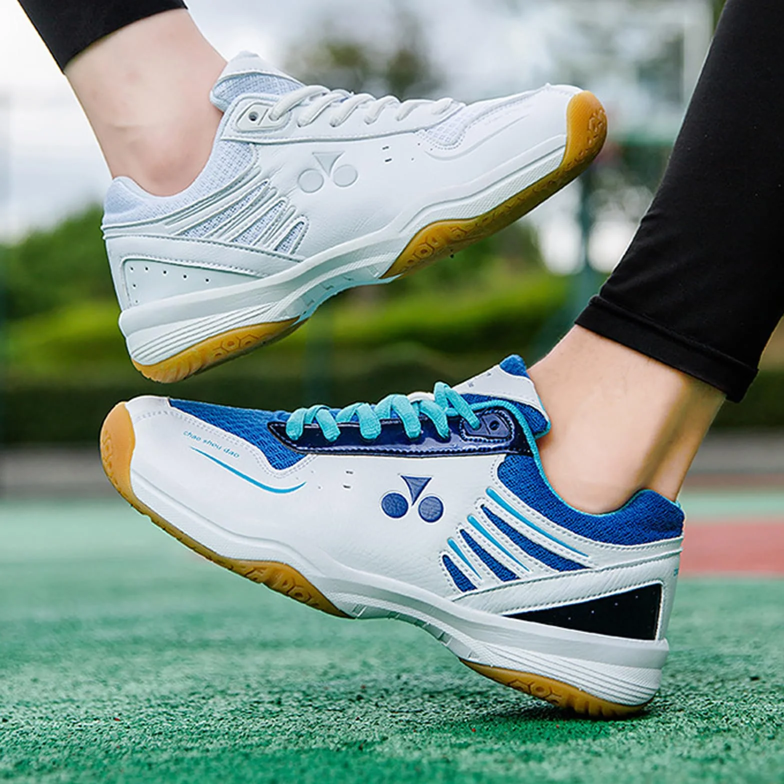 Buty do tenisa stołowego, lekkie buty do badmintona i do squasha, antypoślizgowe, odporne na zużycie, do sportów wewnątrz i na zewnątrz, dla mężczyzn i kobiet, w każdym wieku, unisex