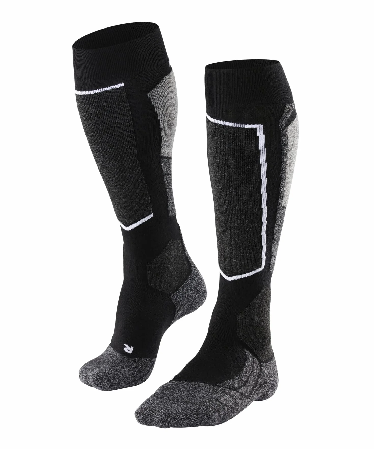 FALKE Kobiety Skarpety narciarskie SK2 Intermediate W Kh Wełna ciepłe grube 1 Para, Czarny Black-Mix 3010, 35-36