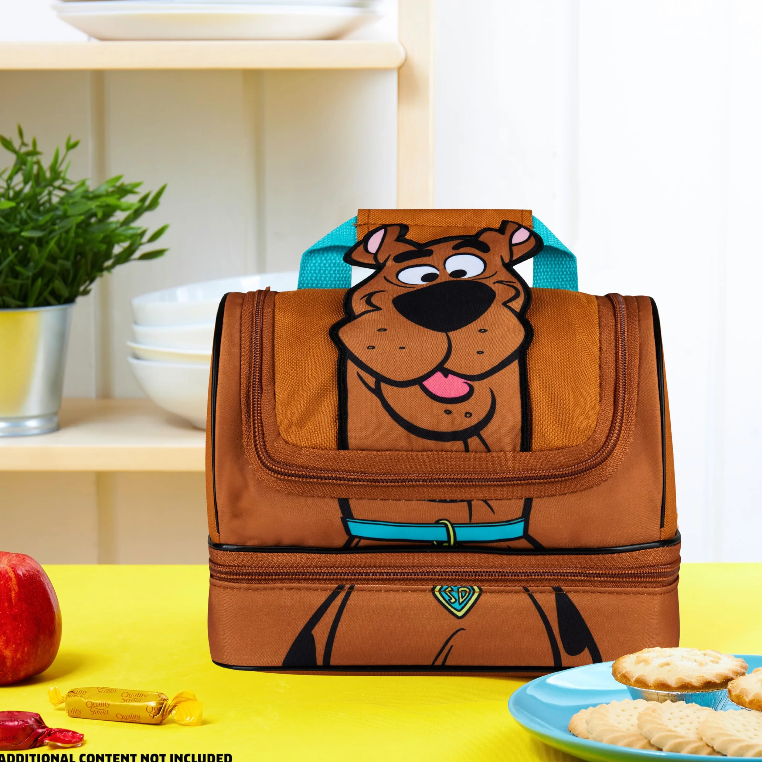 Uzyskaj Trend Scooby Doo Lunch Bag dla dzieci Izolowany Lunch Box z Przegródkami Dwupiętrowy Pojemnik Na Przekąski Do Szkoły Podróży Piknik Torba Chłodnicza (Brązowy Scooby Doo)