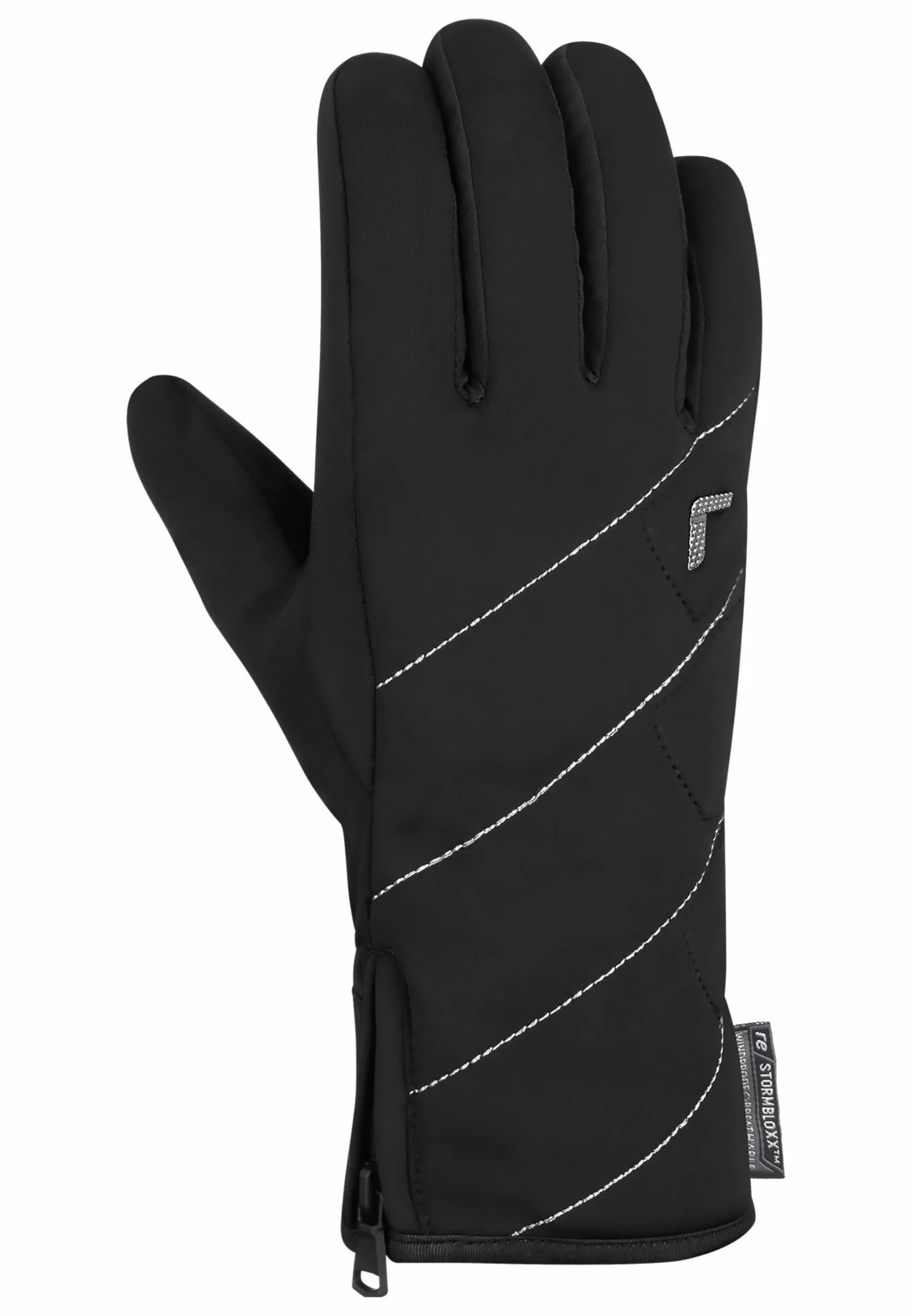 Reusch Loredana Stormbloxx™ Touch-TEC bardzo ciepłe, wiatroszczelne i wodoodporne rękawice wielofunkcyjne, rękawice outdoorowe dla kobiet, kompatybilne z ekranem dotykowym, do obsługi telefonu